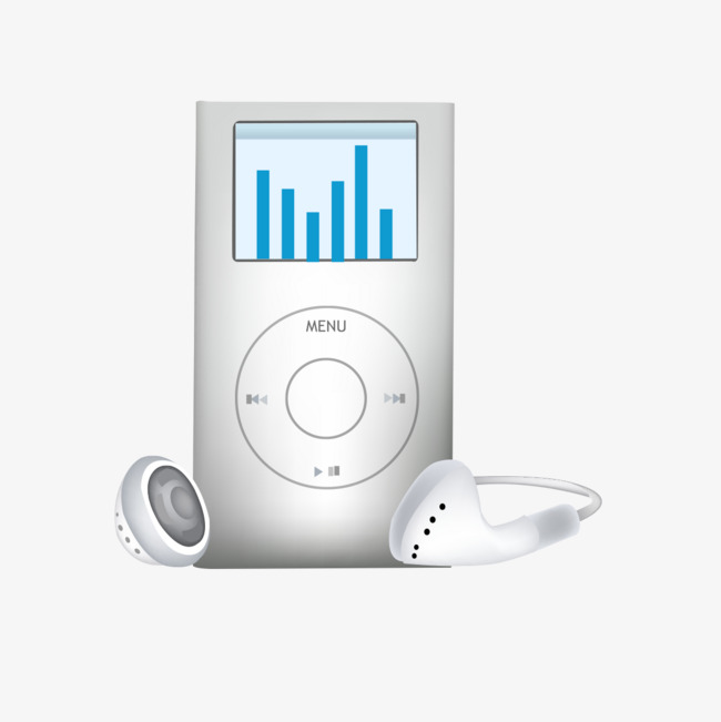 Imagen del reproductor MP3 pequeño de color blanco
